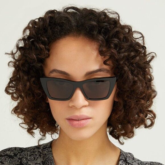 NEW Saint Laurent SL276 001 BLACK MICA Black Grey Cat Eye Sunglsses main image 8